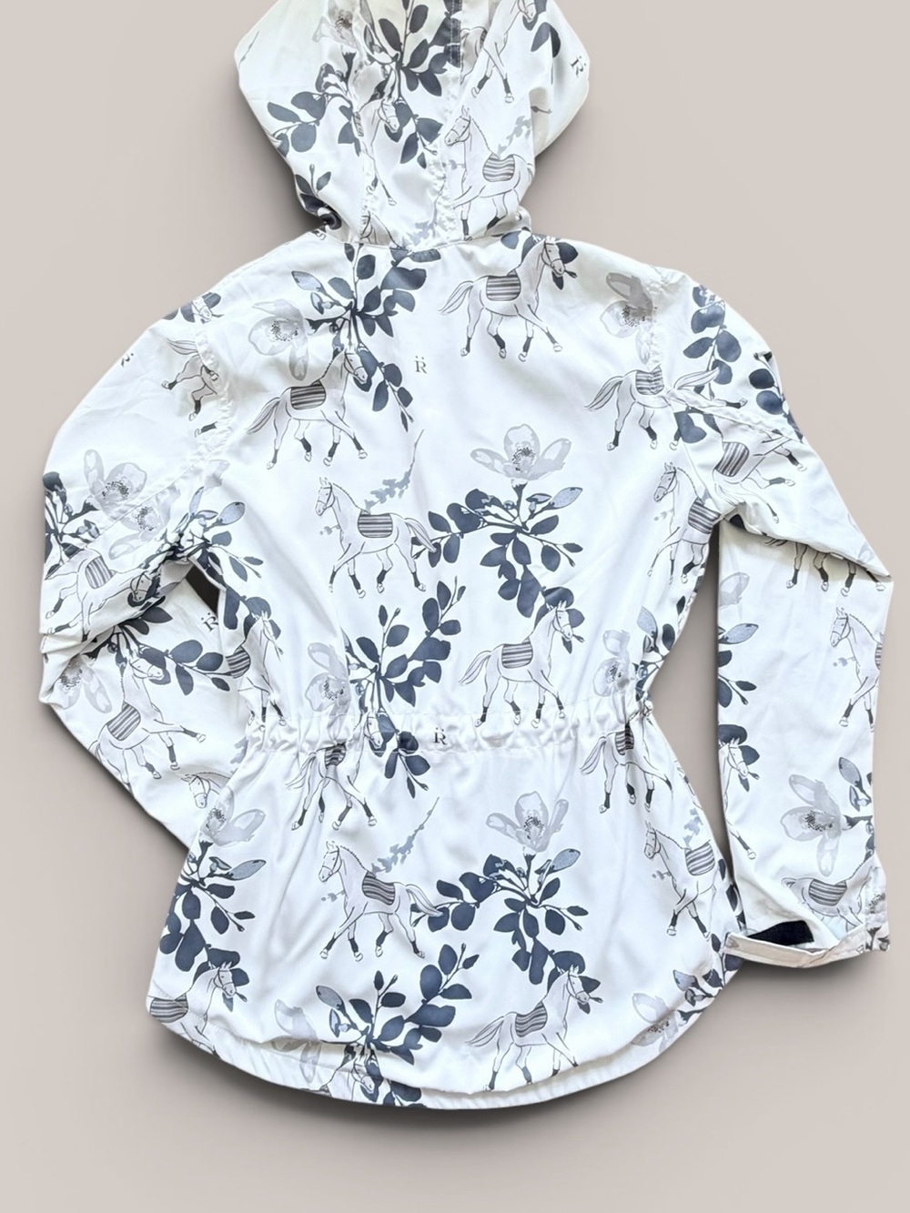 Ronner Horse Equestrian Print Women's White Jacket - Picture 8 of 16